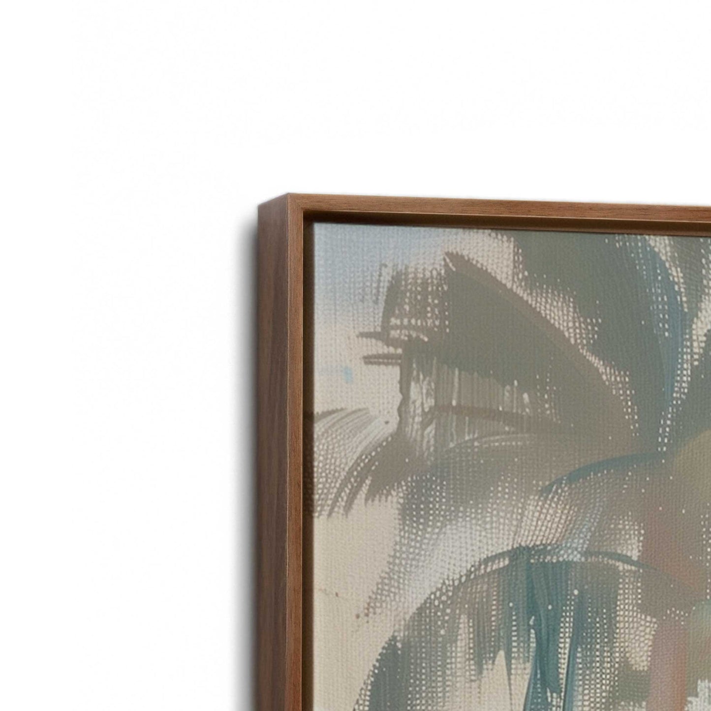 [Color:Walnut], Picture of art in a Walnut frame at an angle
