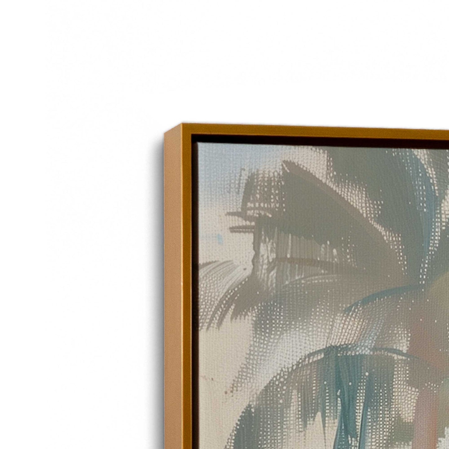 [Color:Polished Gold], Picture of art in a Polished Gold frame at an angle