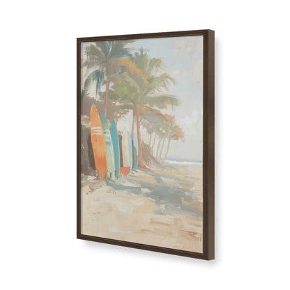 [Color:Brown], Picture of art in a Brown frame of the corner