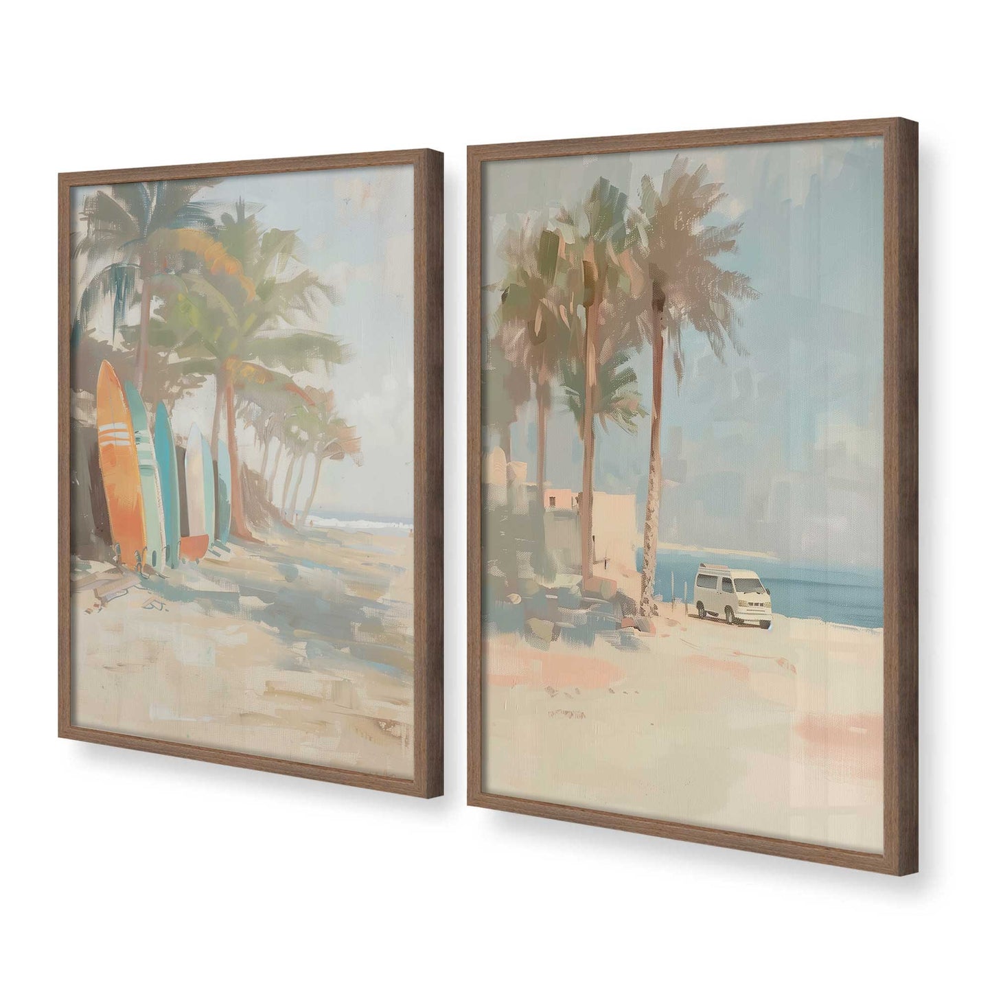 [Color:Walnut], Picture of art in a Walnut frame at an angle