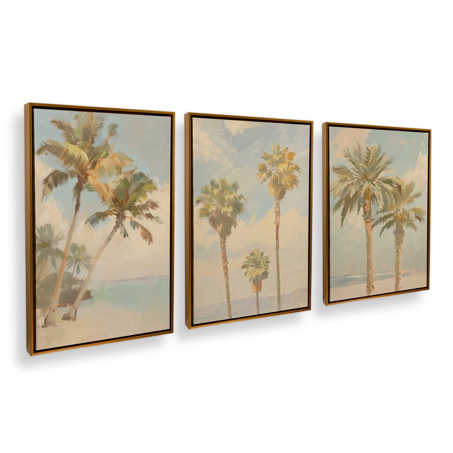 [Color:Polished Gold], Picture of art in a Polished Gold frame at an angle