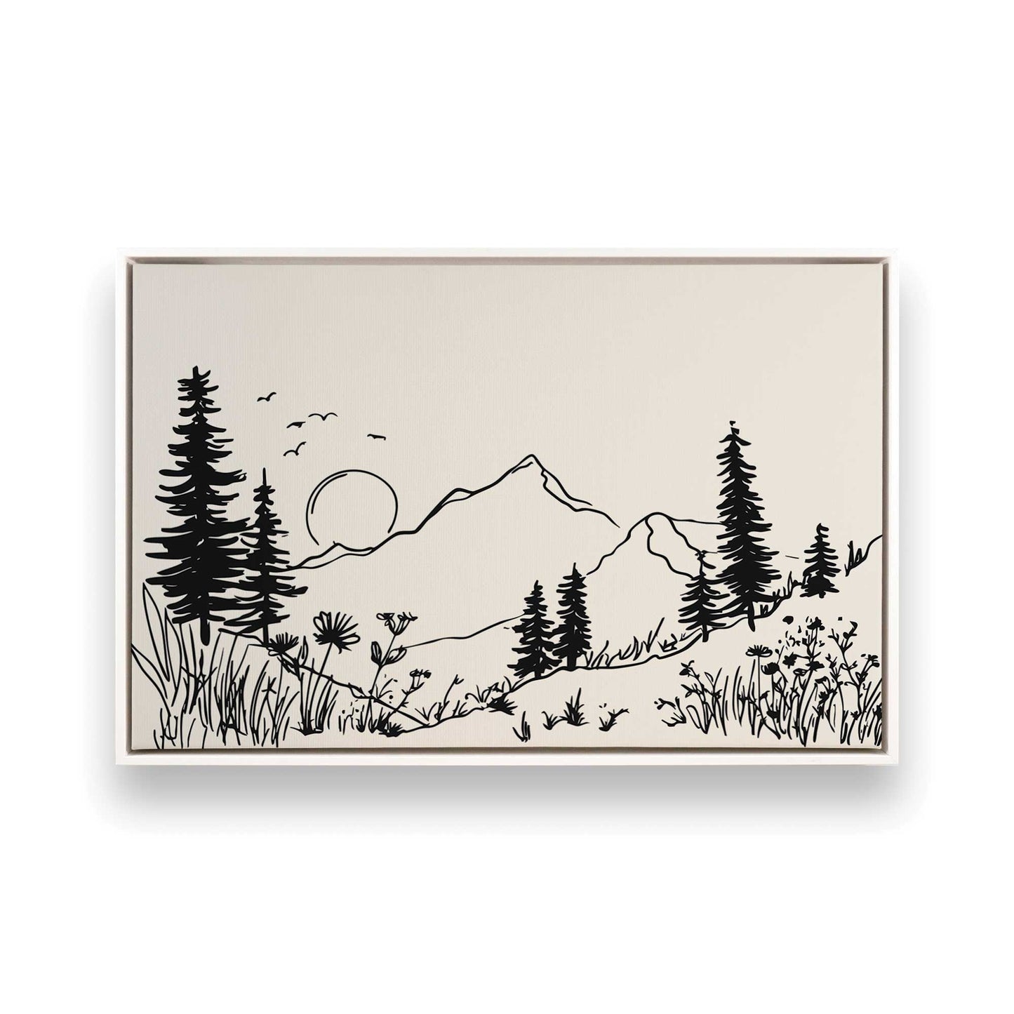 [Color:Opaque White], Picture of art in a White frame