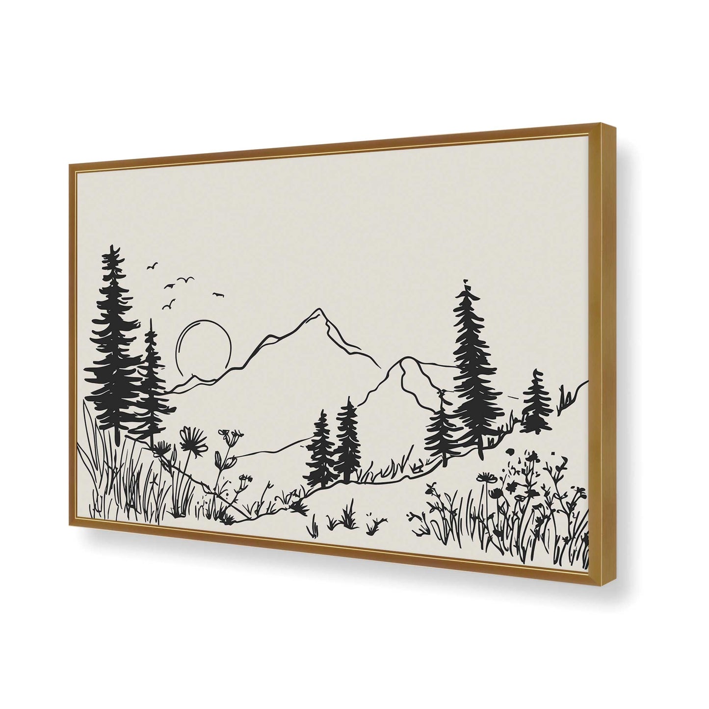 [Color:Polished Gold], Picture of art in a Polished Gold frame of the corner