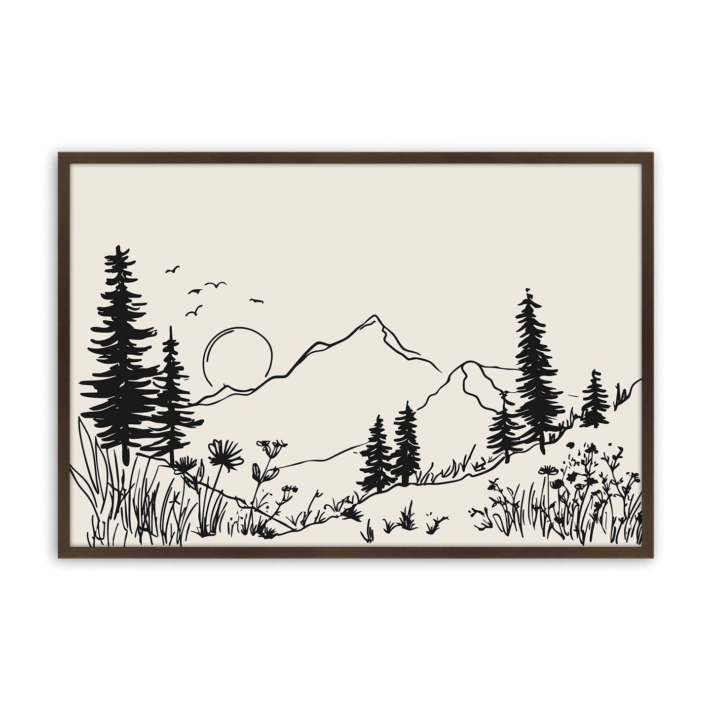[Color:Brown], Picture of art in a Brown frame