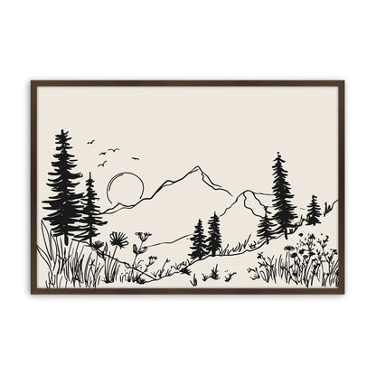 [Color:Brown], Picture of art in a Brown frame