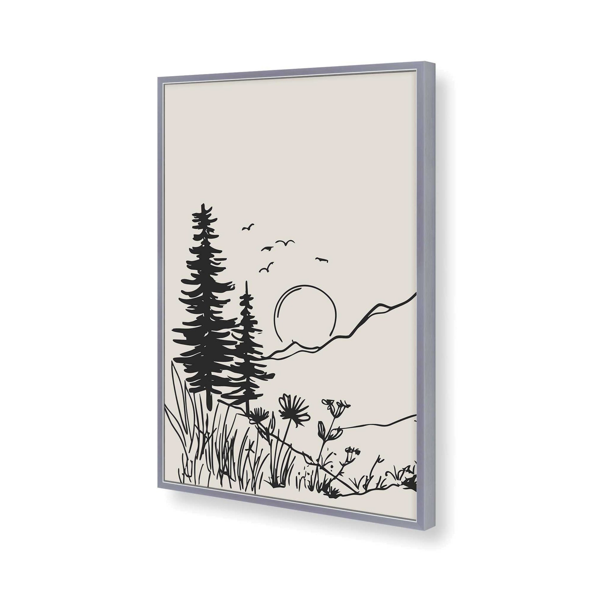 [Color:Polished Chrome], Picture of art in a Polished Chrome frame of the corner