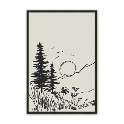 [Color:Satin Black], Picture of art in a Satin Black frame