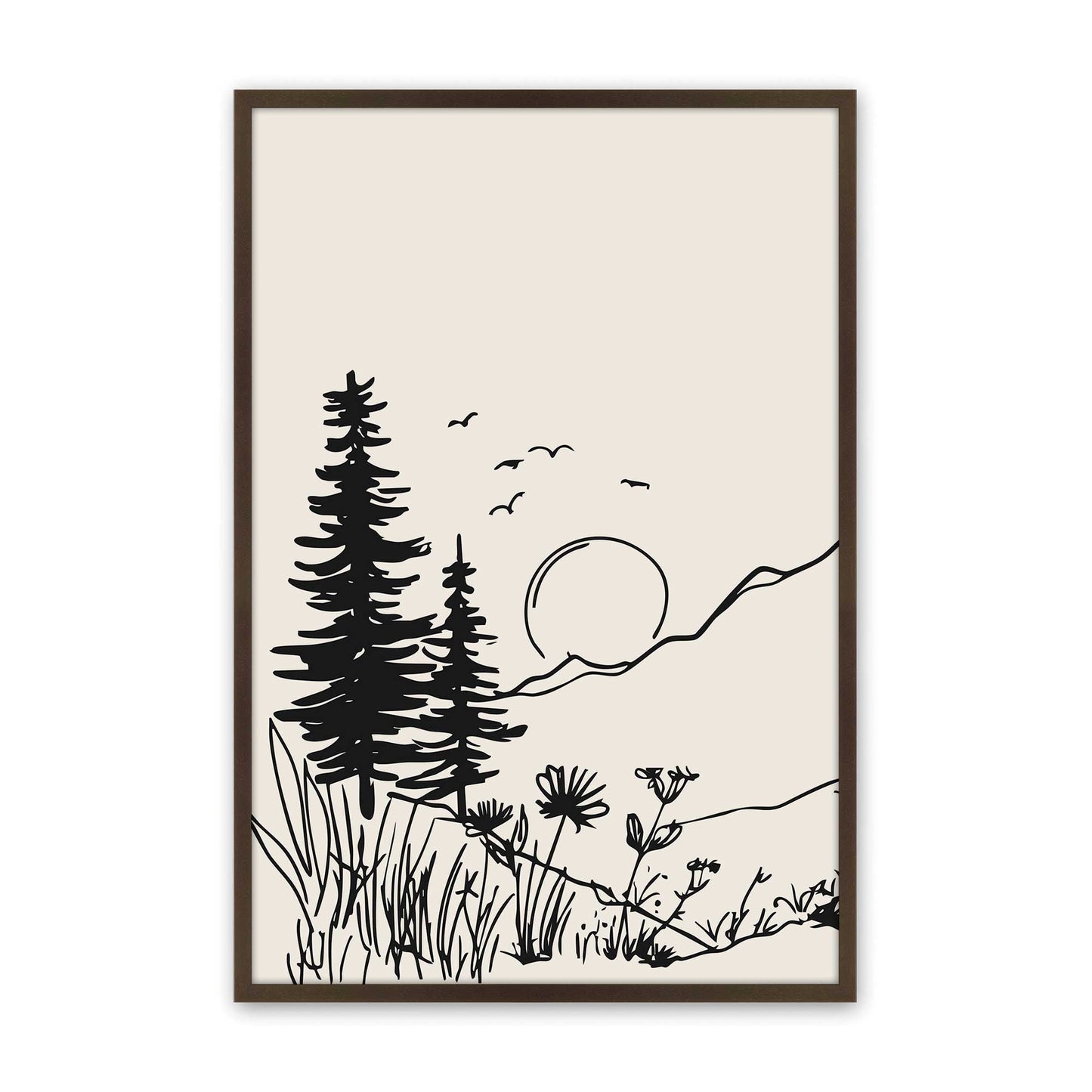 [Color:Belvinder Brown], Picture of art in a Belvinder Brown frame