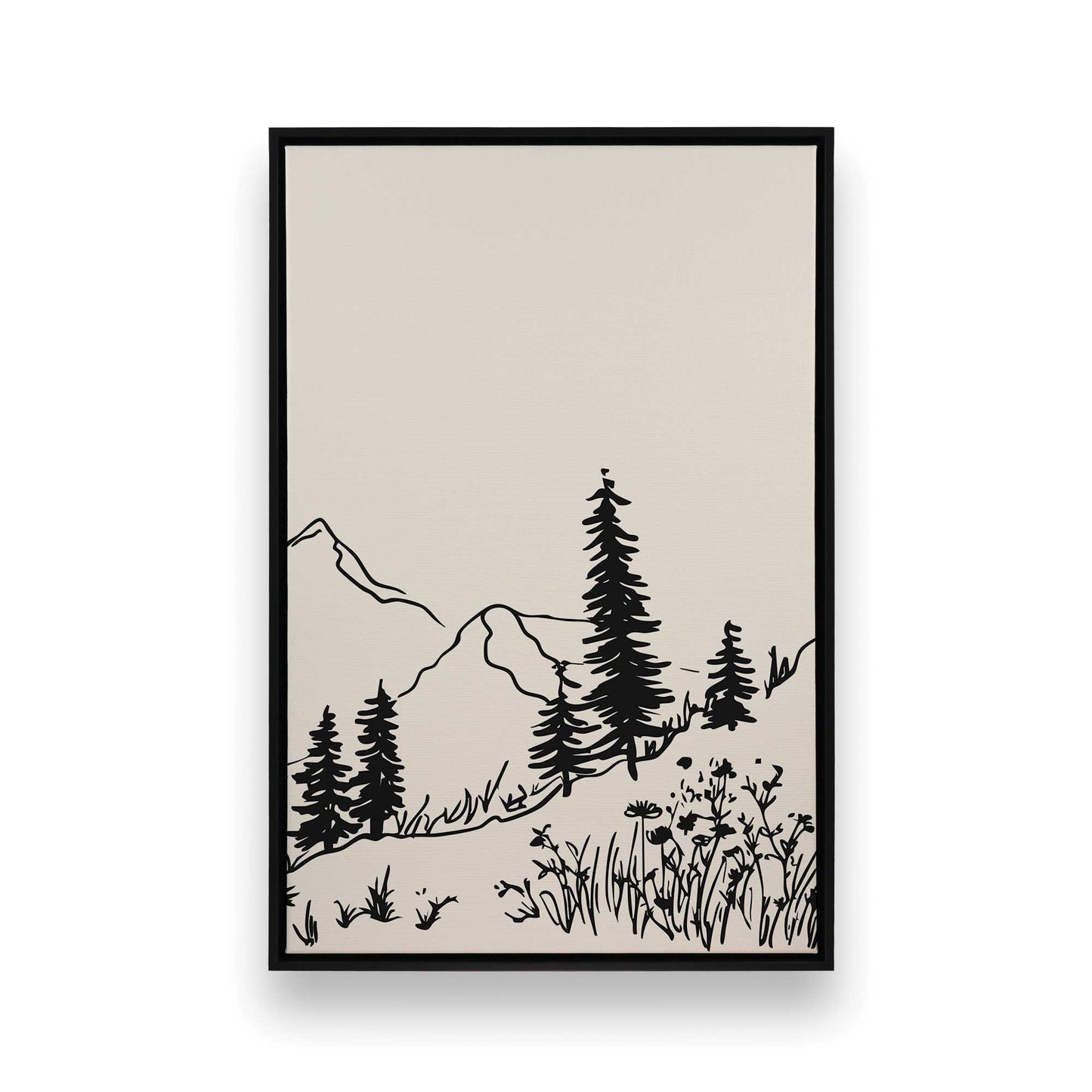 [Color:Satin Black], Picture of art in a Satin Black frame