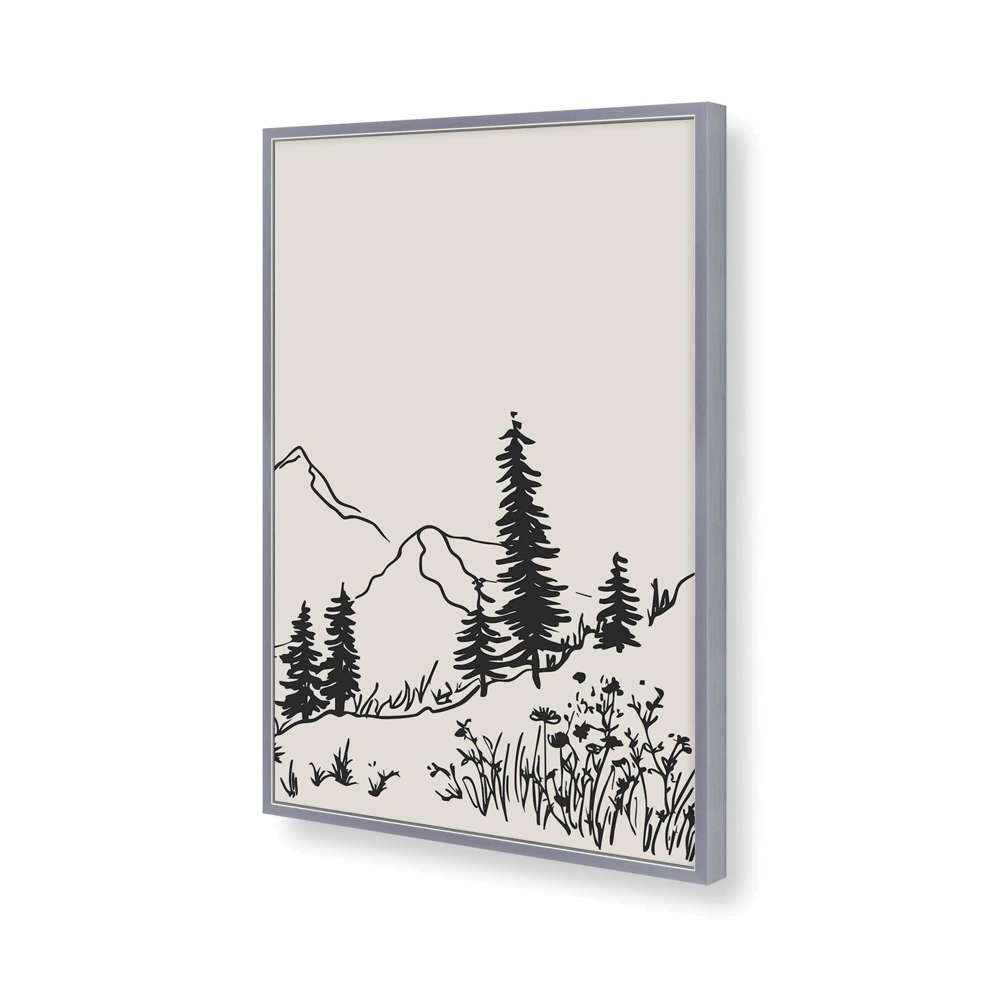 [Color:Polished Chrome], Picture of art in a Polished Chrome frame of the corner