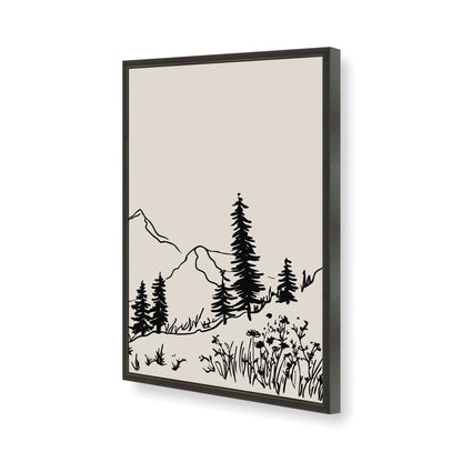 [Color:Satin Black], Picture of art in a Satin Black frame of the corner
