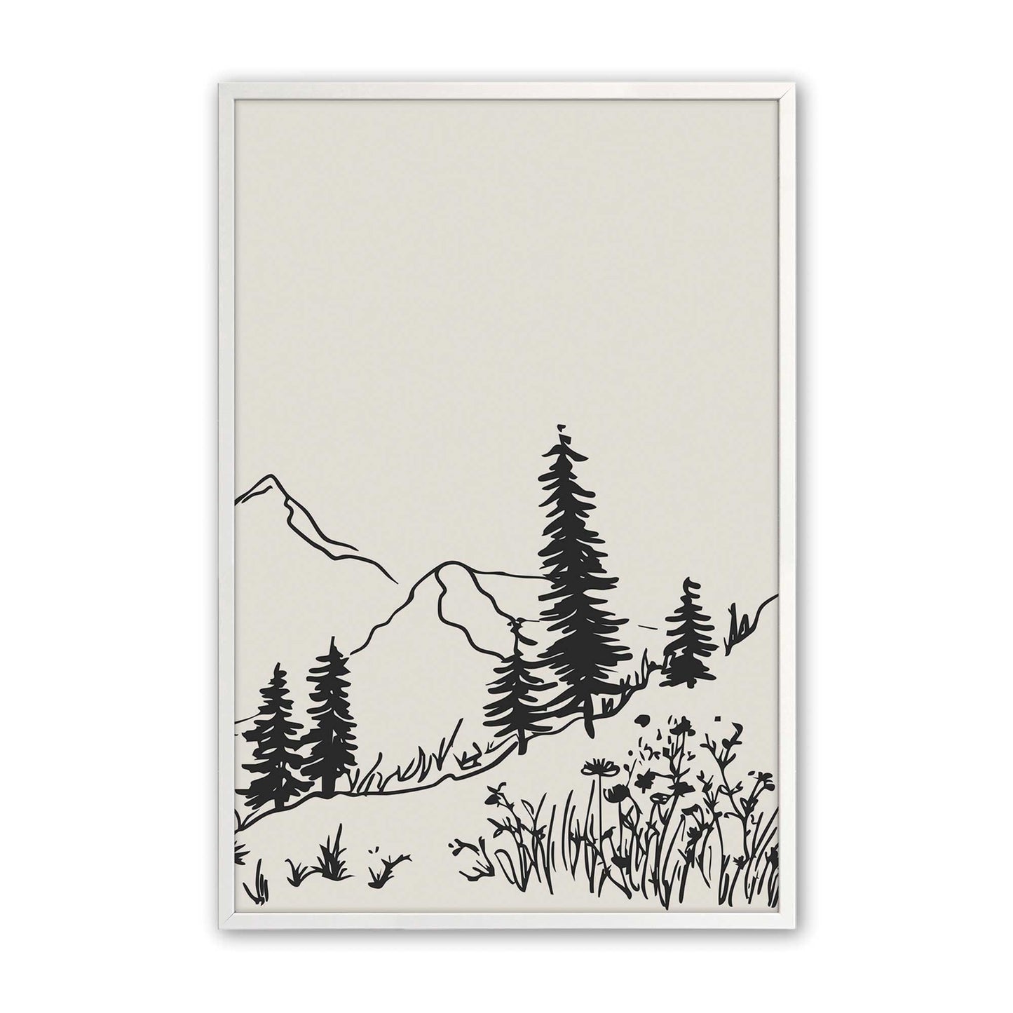 [Color:Opaque White], Picture of art in a Opaque White frame