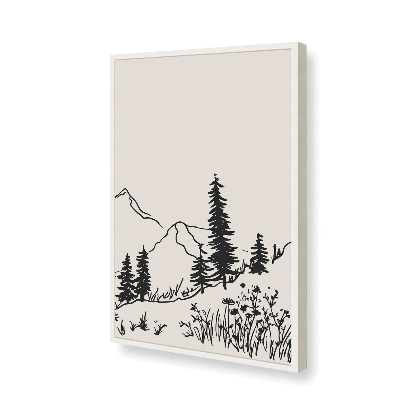 [Color:Opaque White], Picture of art in a Opaque White frame of the corner