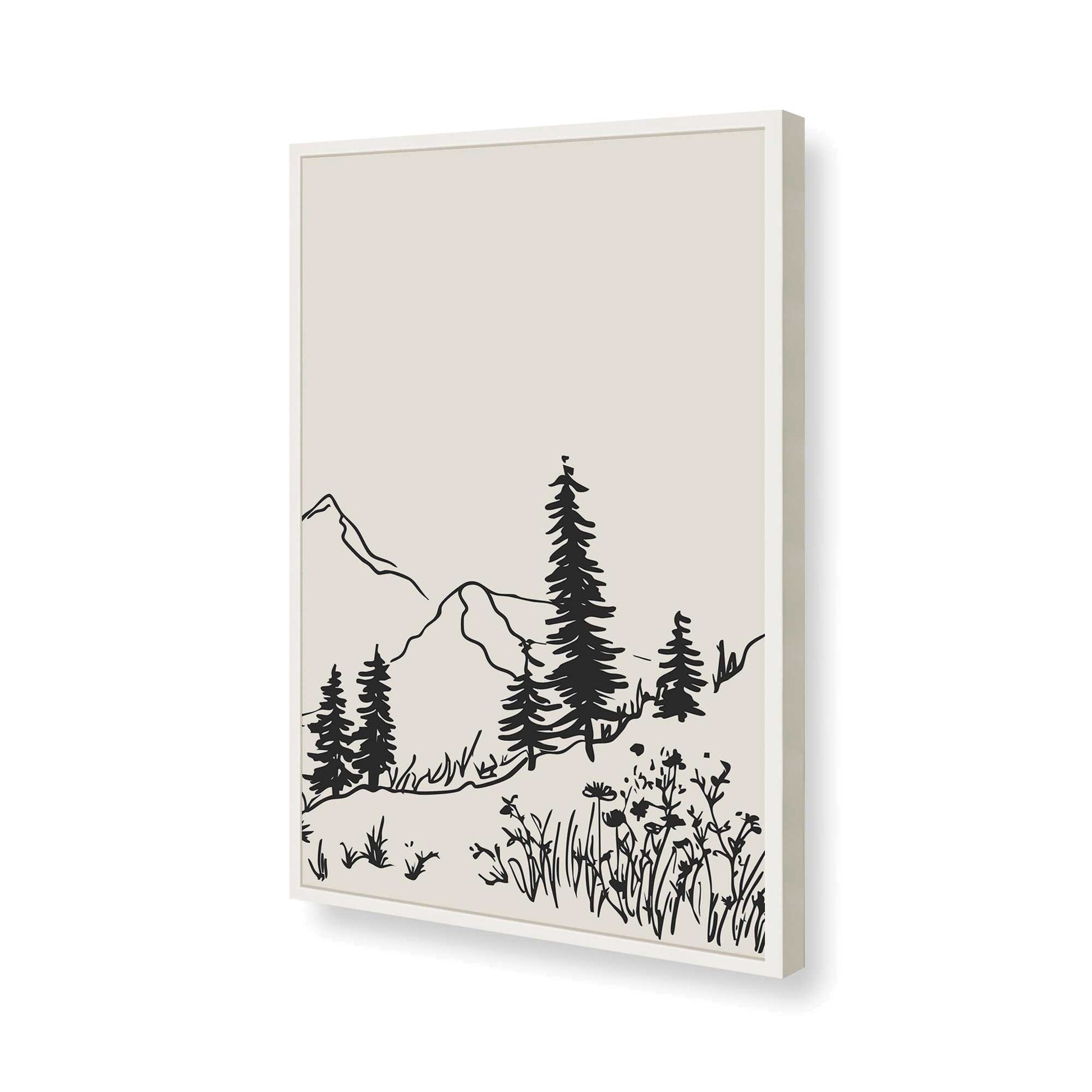 [Color:Opaque White], Picture of art in a Opaque White frame of the corner