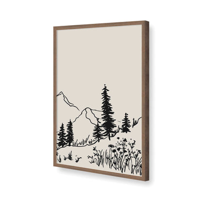 [Color:Walnut], Picture of art in a Walnut frame of the corner