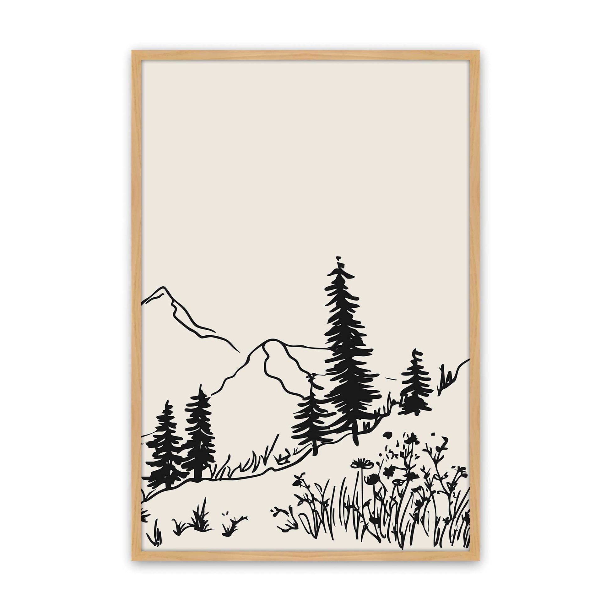 [Color:American Maple], Picture of art in a American Maple frame