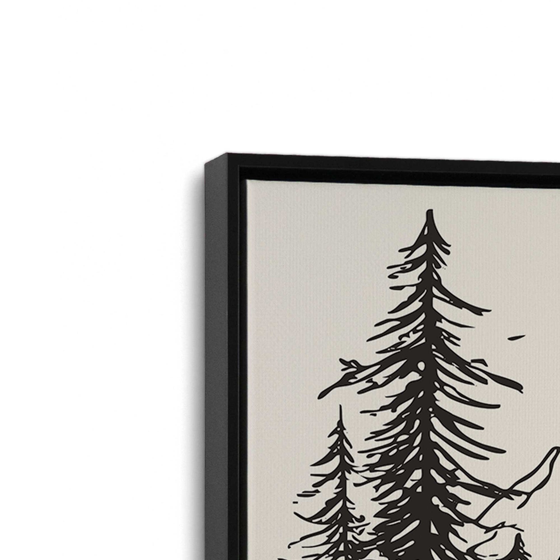 [Color:Satin Black], Picture of art in a Satin Black frame at an angle