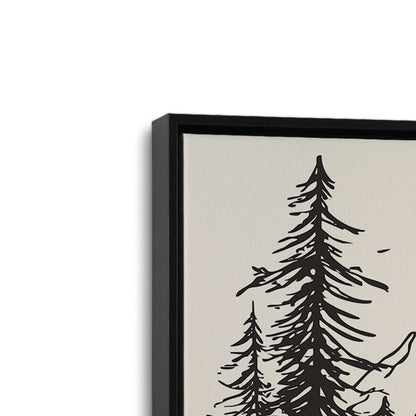 [Color:Satin Black], Picture of art in a Satin Black frame at an angle