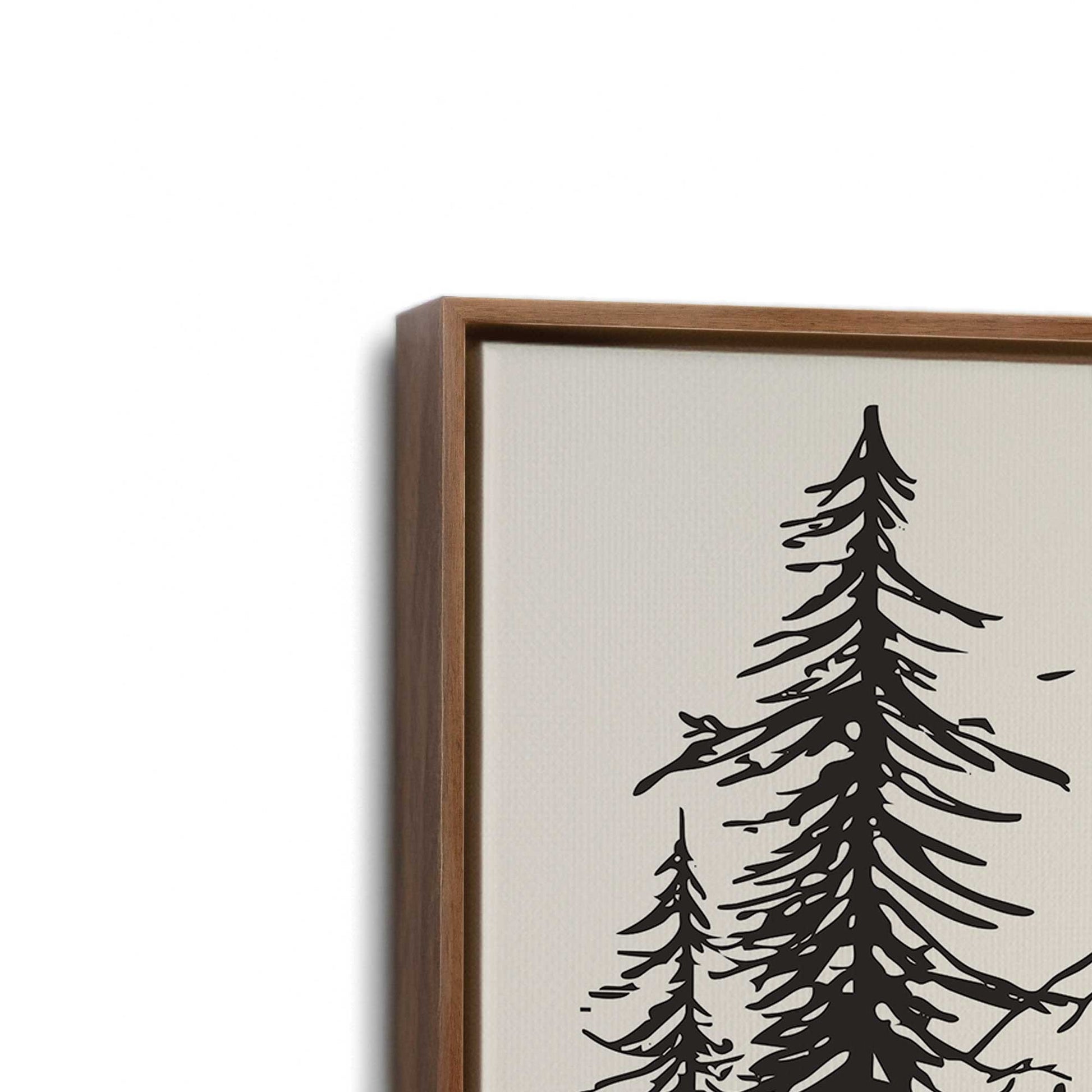 [Color:Walnut], Picture of art in a Walnut frame at an angle