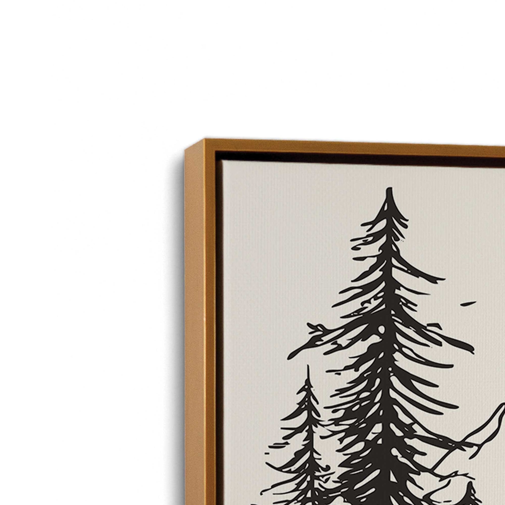 [Color:Polished Gold], Picture of art in a Polished Gold frame at an angle