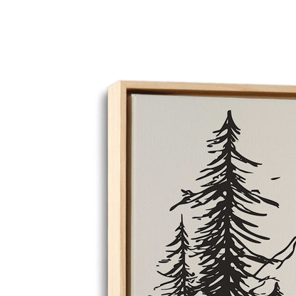 [Color:American Maple], Picture of art in a American Maple frame at an angle