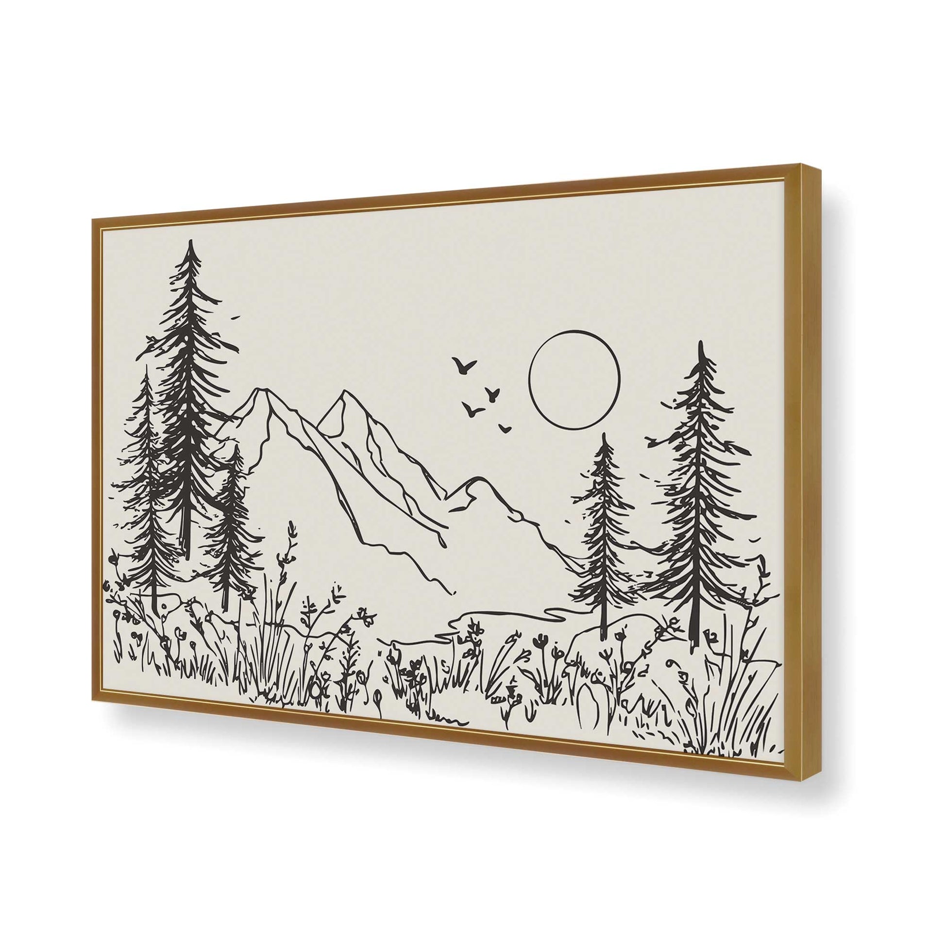 [Color:Polished Gold], Picture of art in a Polished Gold frame of the corner