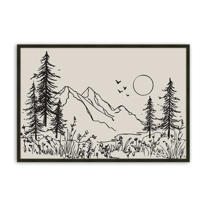 [Color:Satin Black], Picture of art in a Satin Black frame