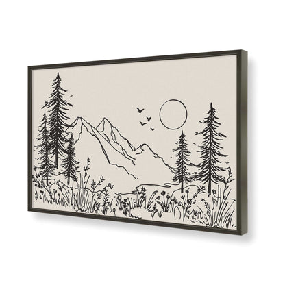 [Color:Satin Black], Picture of art in a Satin Black frame of the corner