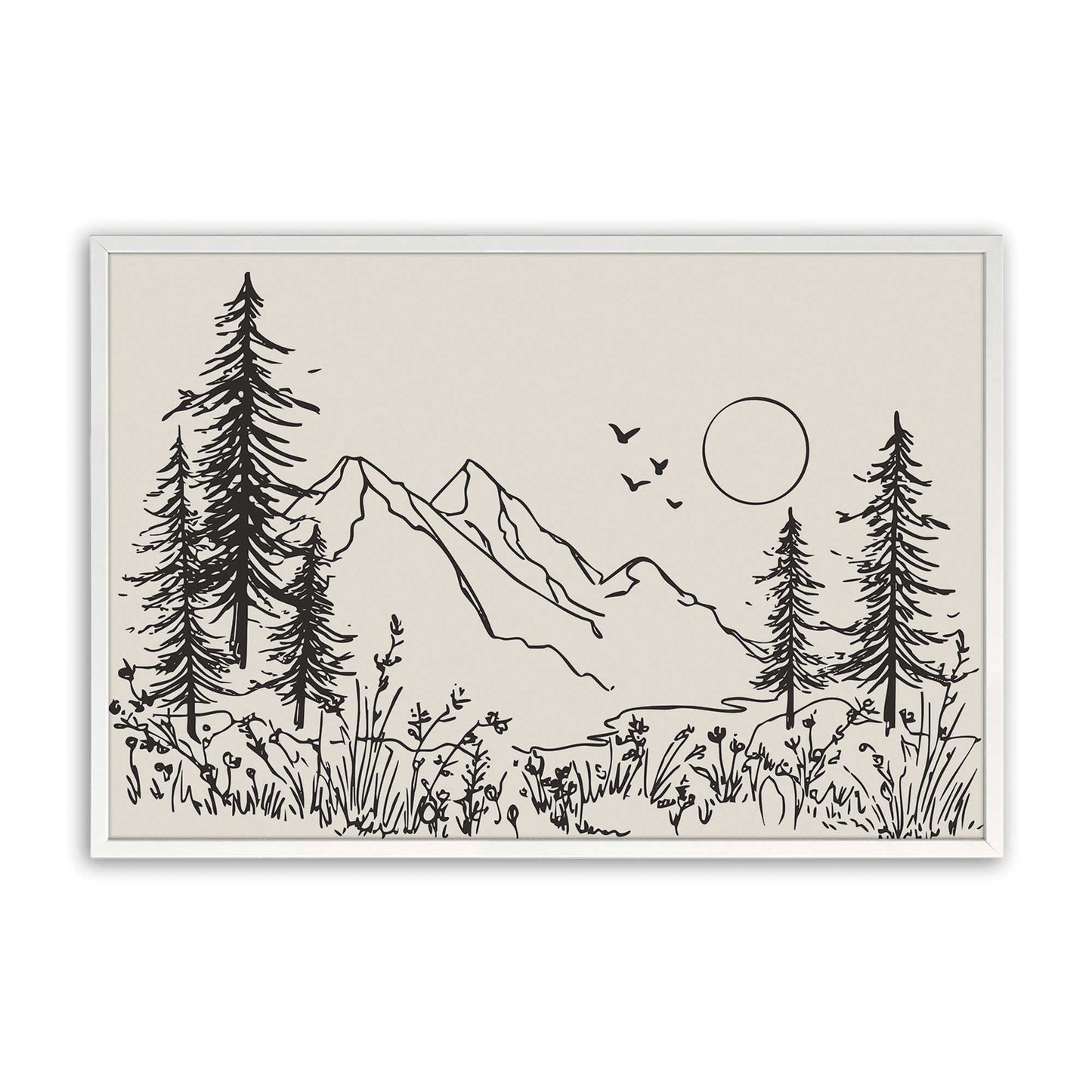 [Color:Opaque White], Picture of art in a Opaque White frame