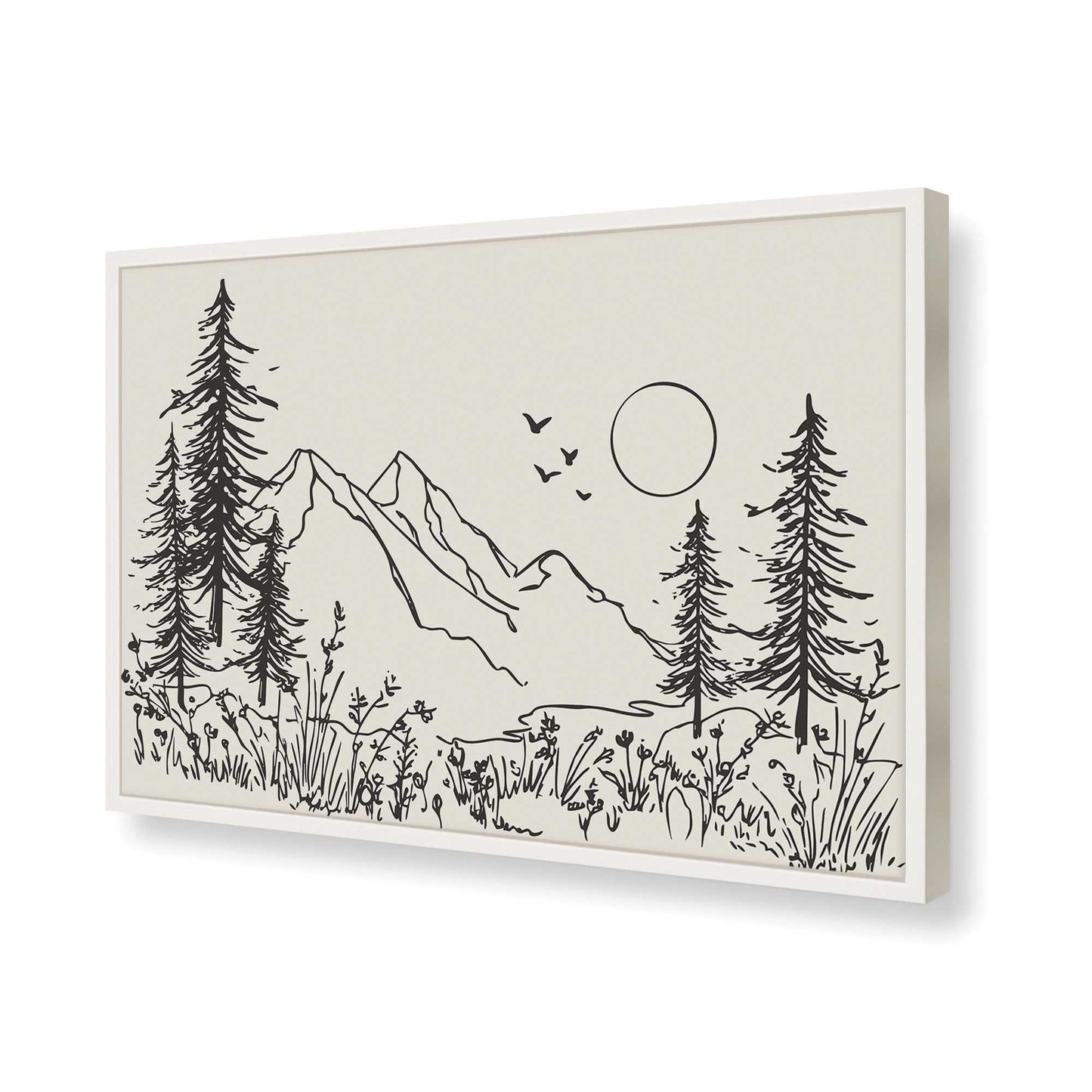 [Color:Opaque White], Picture of art in a Opaque White frame of the corner