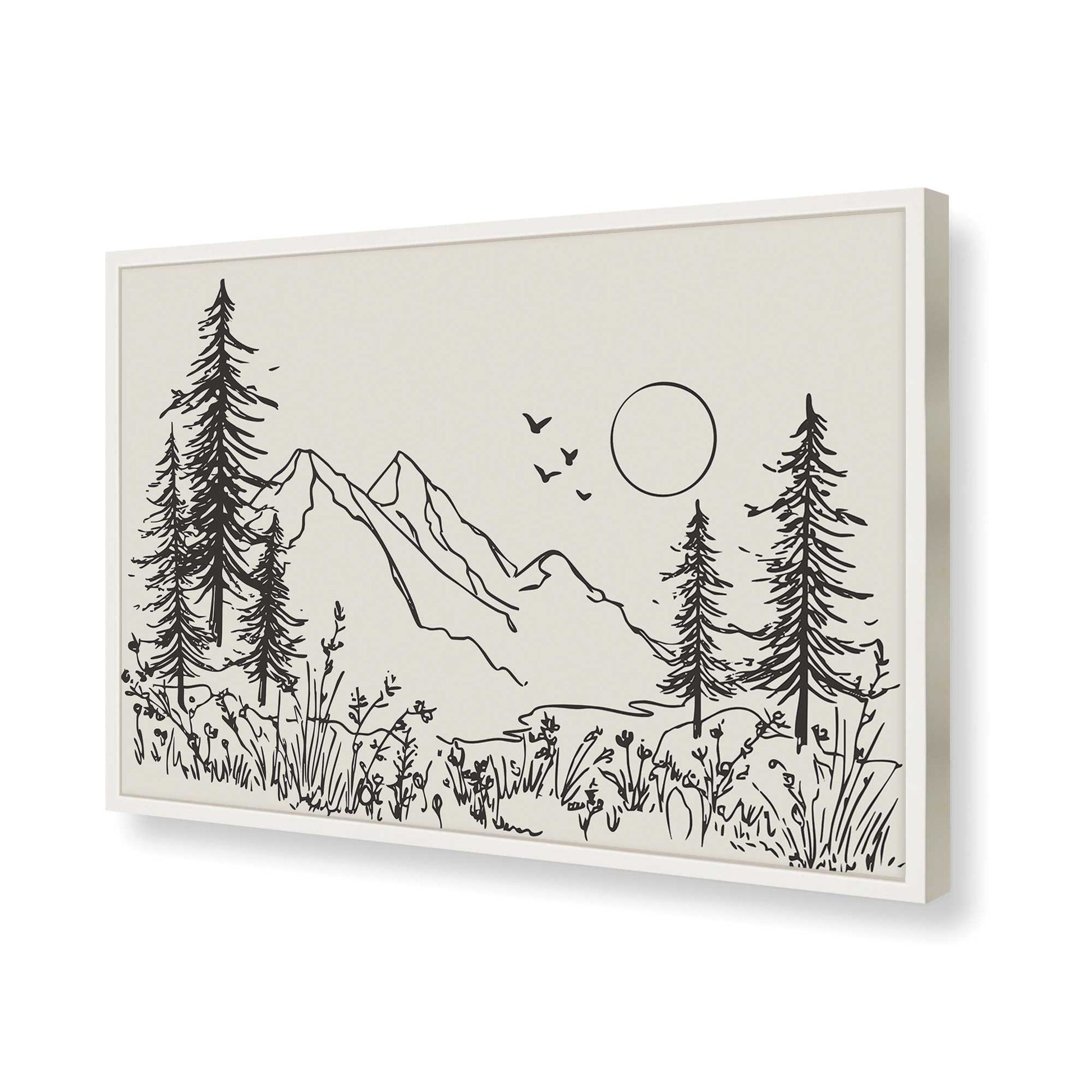 [Color:Opaque White], Picture of art in a Opaque White frame of the corner