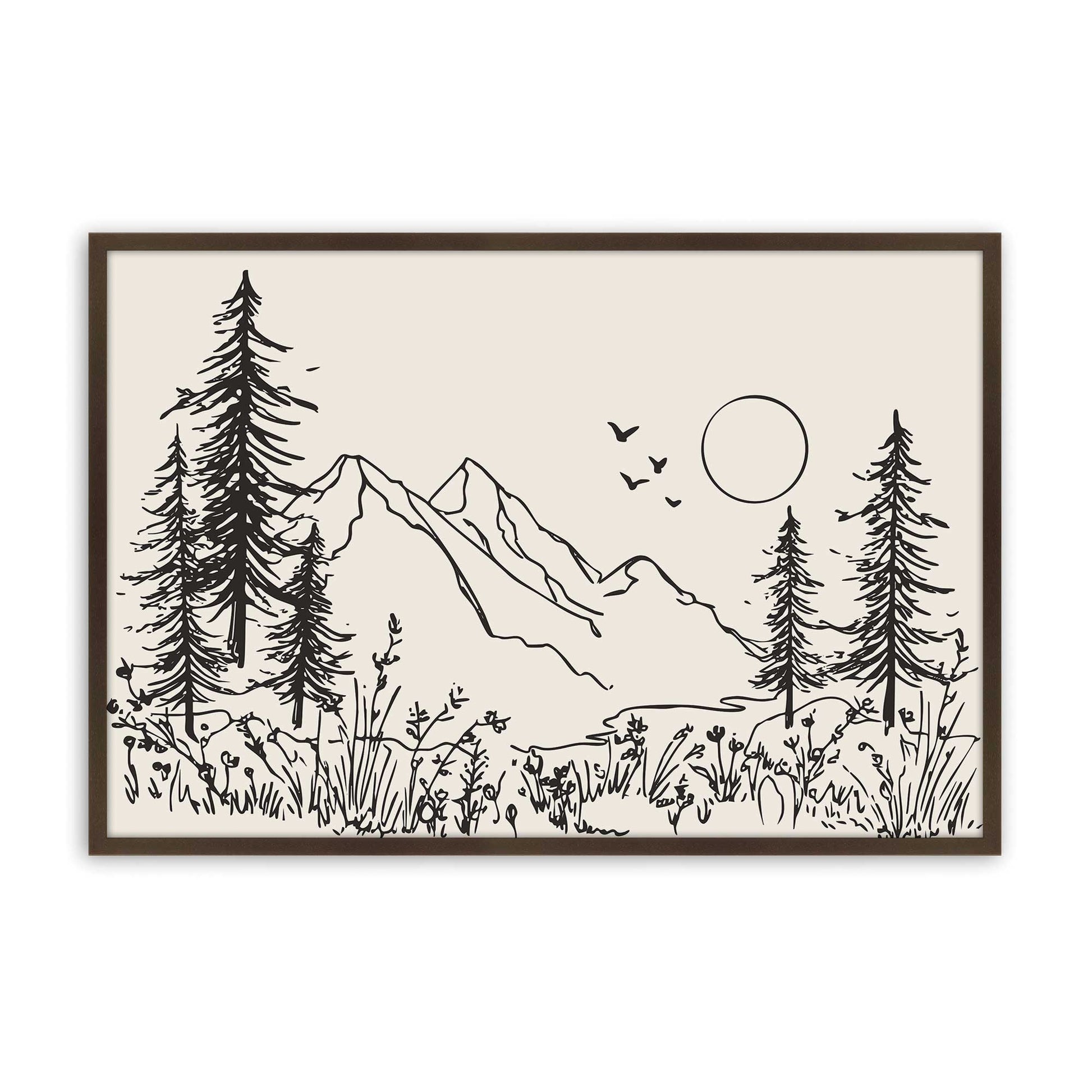 [Color:Brown], Picture of art in a Brown frame