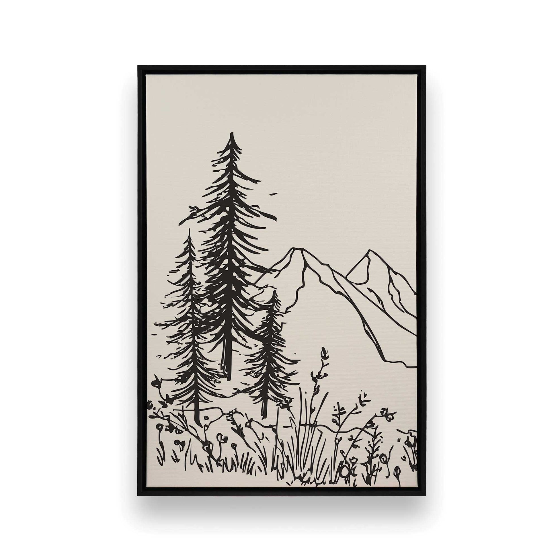 [Color:Satin Black], Picture of art in a Satin Black frame