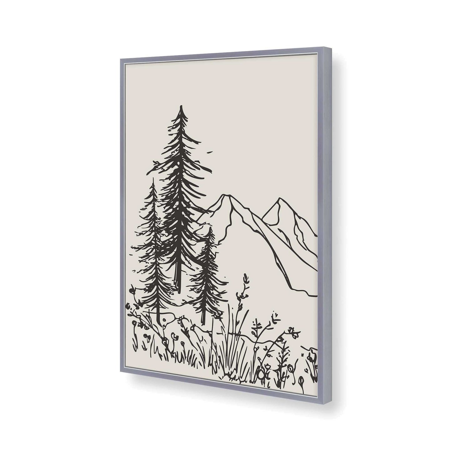[Color:Polished Chrome], Picture of art in a Polished Chrome frame of the corner