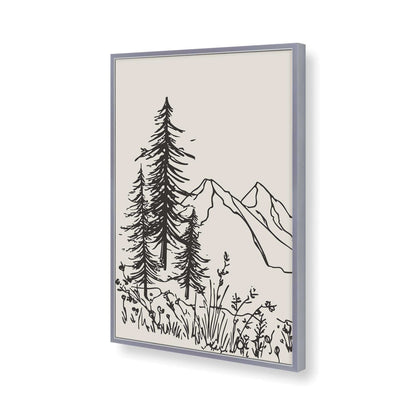[Color:Polished Chrome], Picture of art in a Polished Chrome frame of the corner