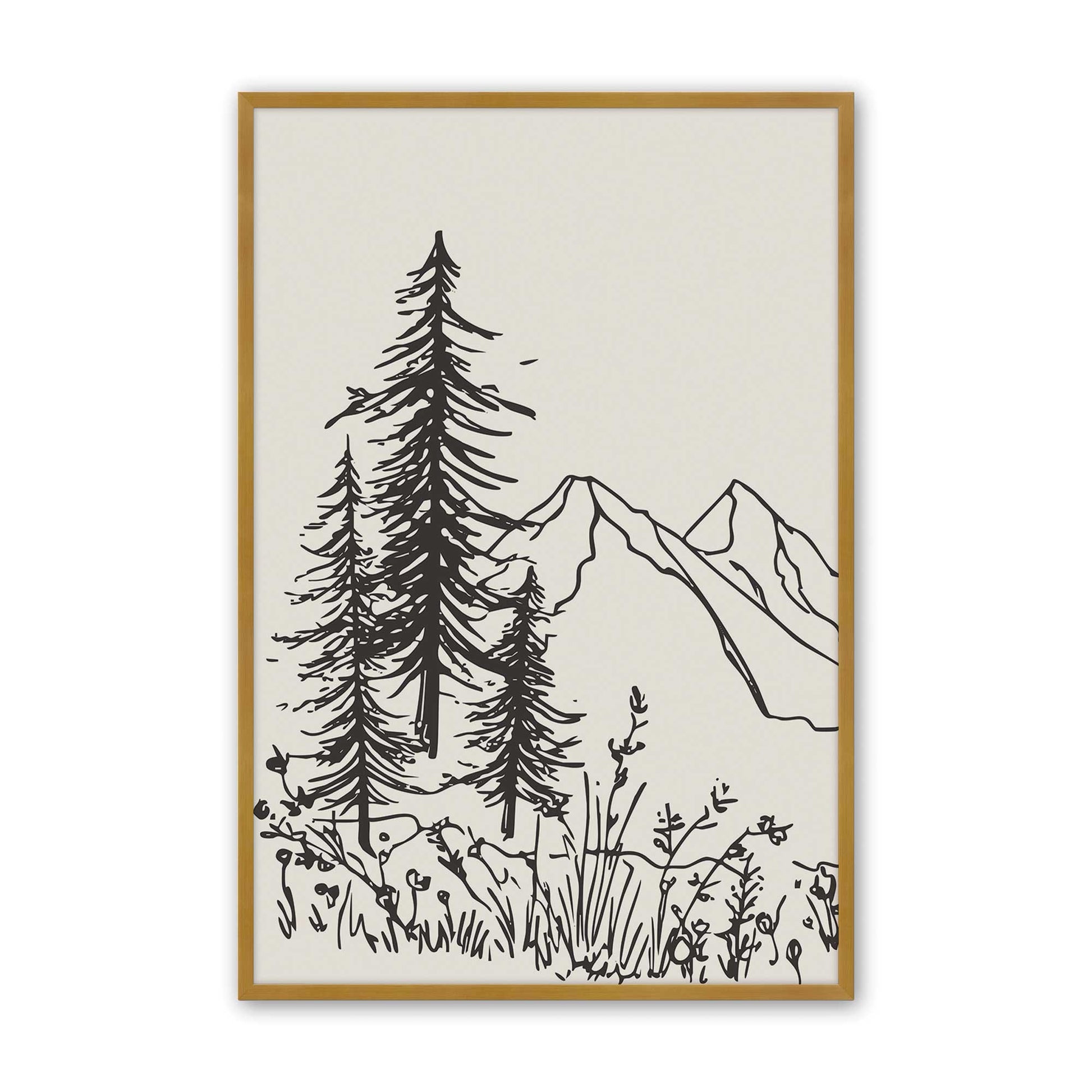 [Color:Polished Gold], Picture of art in a Polished Gold frame