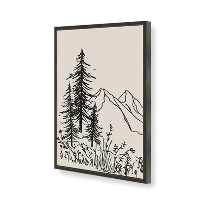 [Color:Satin Black], Picture of art in a Satin Black frame of the corner