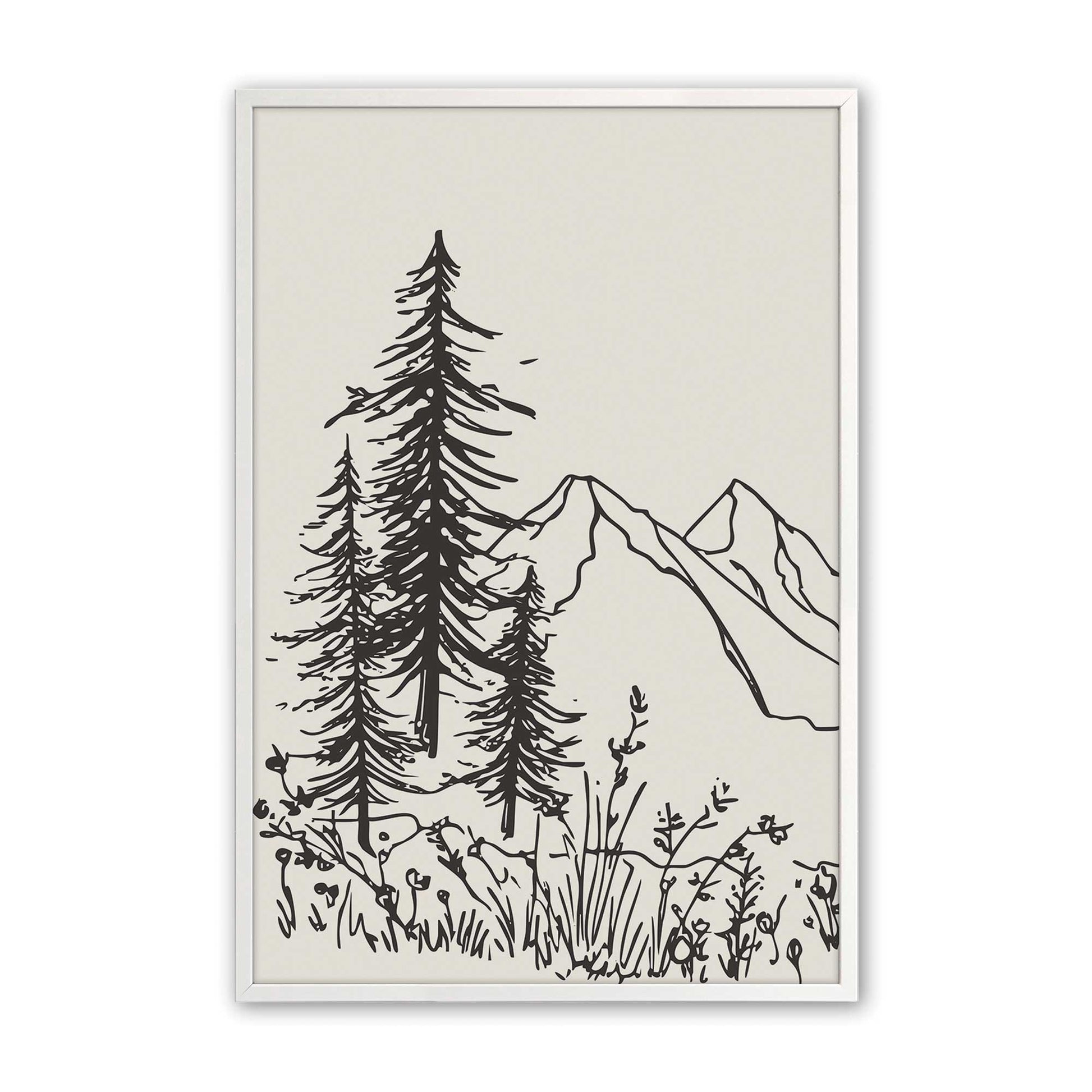 [Color:Opaque White], Picture of art in a Opaque White frame