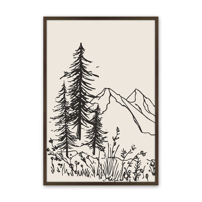 [Color:Brown], Picture of art in a Brown frame