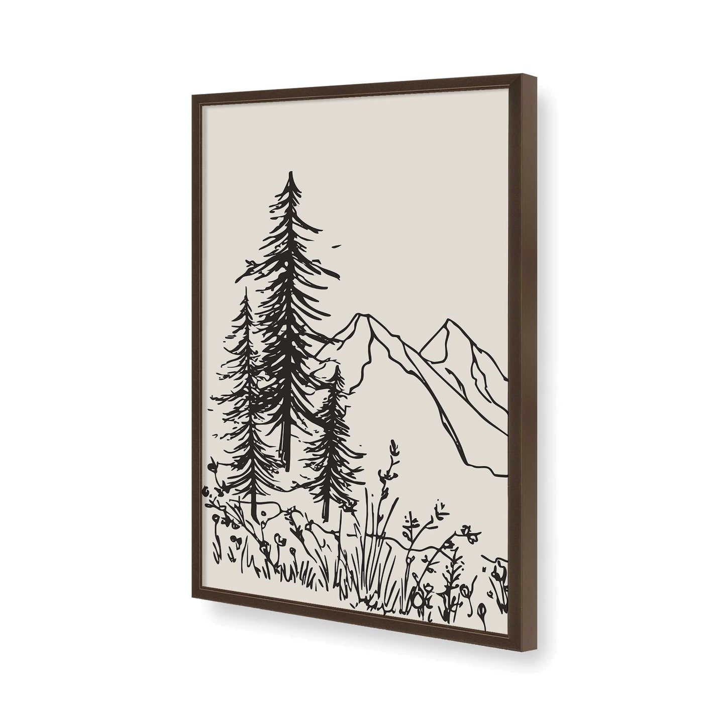 [Color:Belvinder Brown], Picture of art in a Belvinder Brown frame of the corner