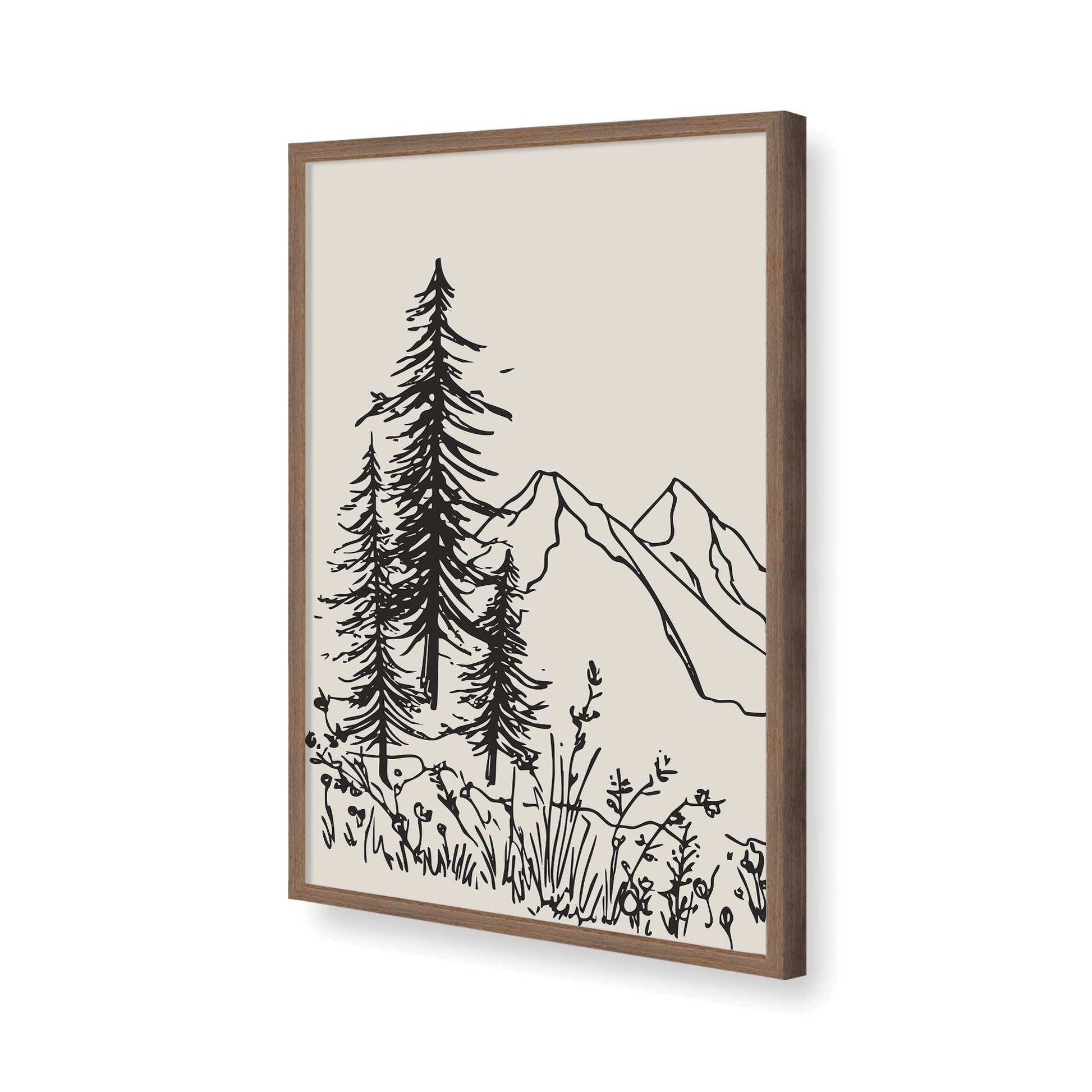 [Color:Walnut], Picture of art in a Walnut frame of the corner