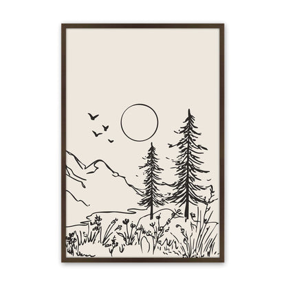 [Color:Brown], Picture of art in a Brown frame