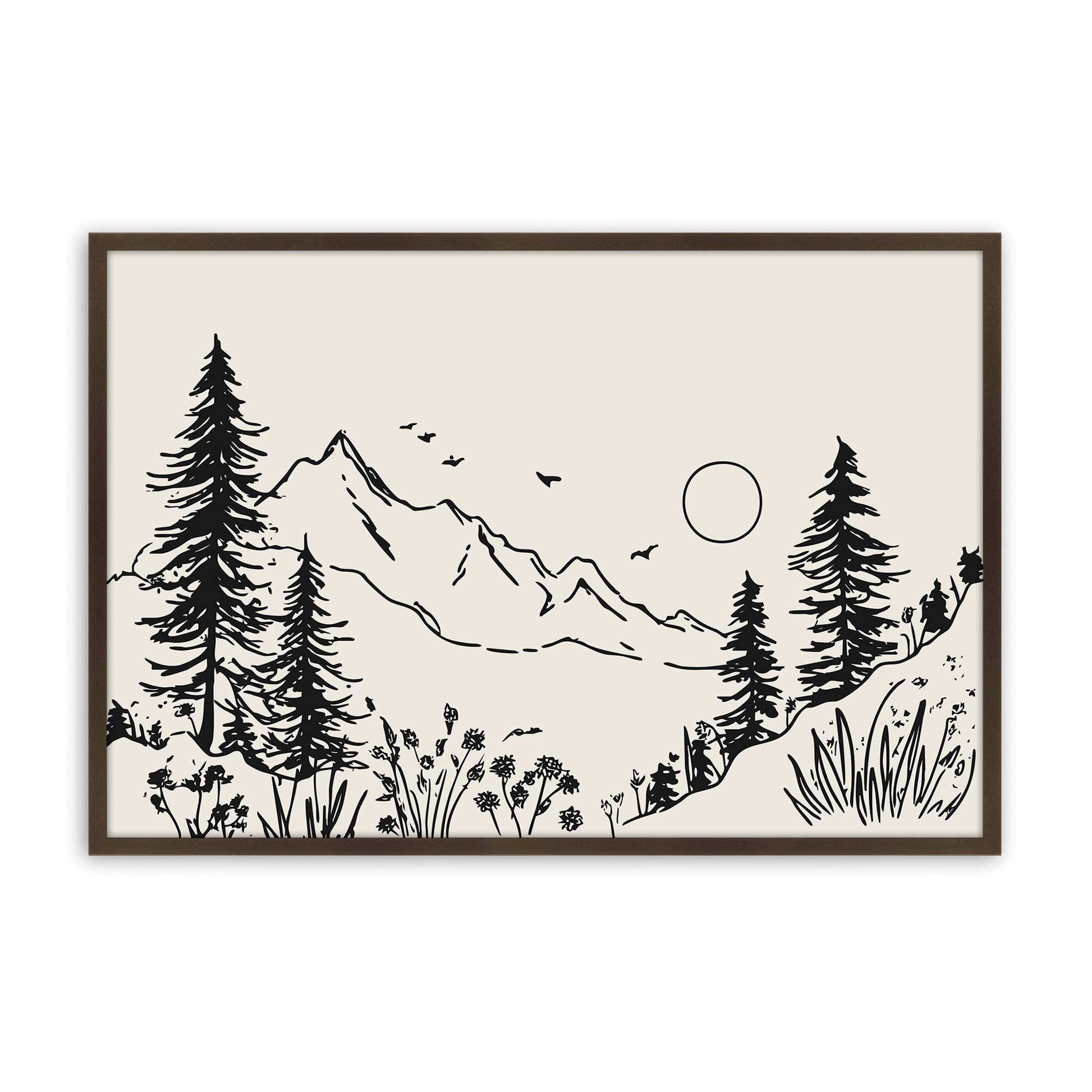 [Color:Brown], Picture of art in a Brown frame