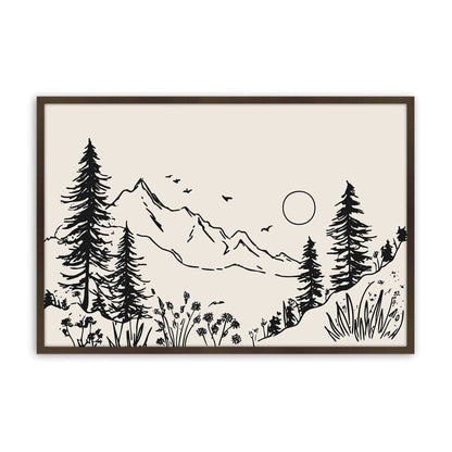[Color:Brown], Picture of art in a Brown frame