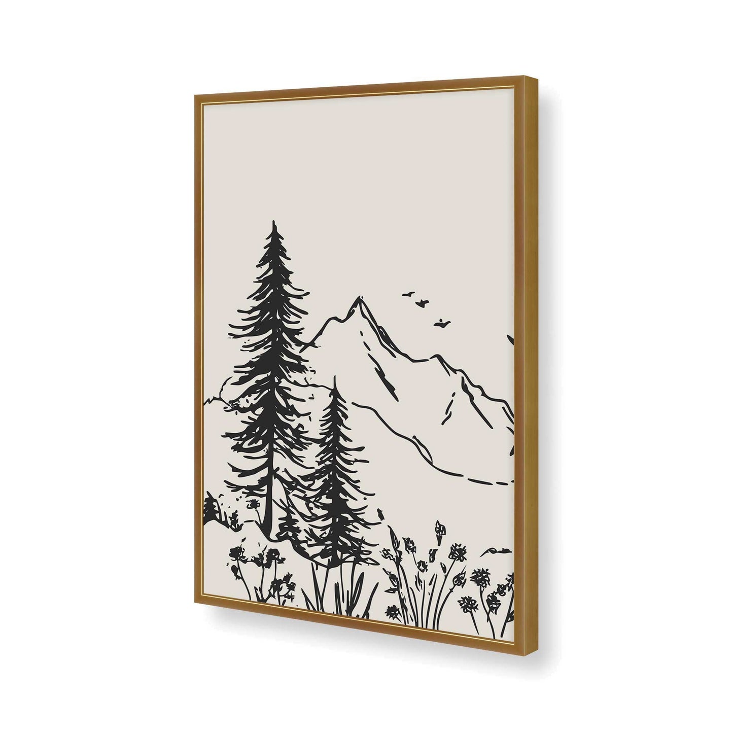 [Color:Polished Gold], Picture of art in a Polished Gold frame of the corner