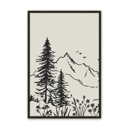 [Color:Satin Black], Picture of art in a Satin Black frame