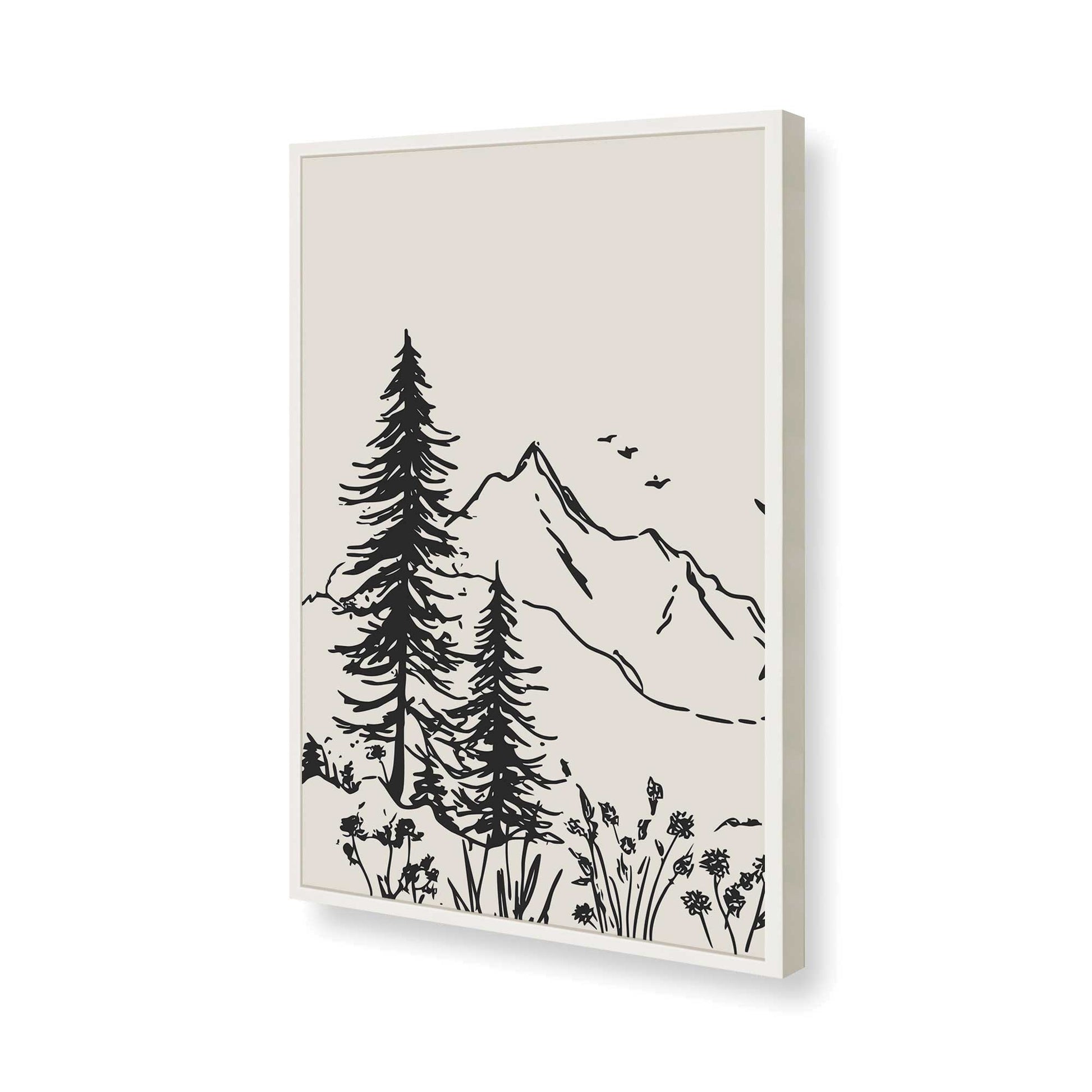 [Color:Opaque White], Picture of art in a Opaque White frame of the corner