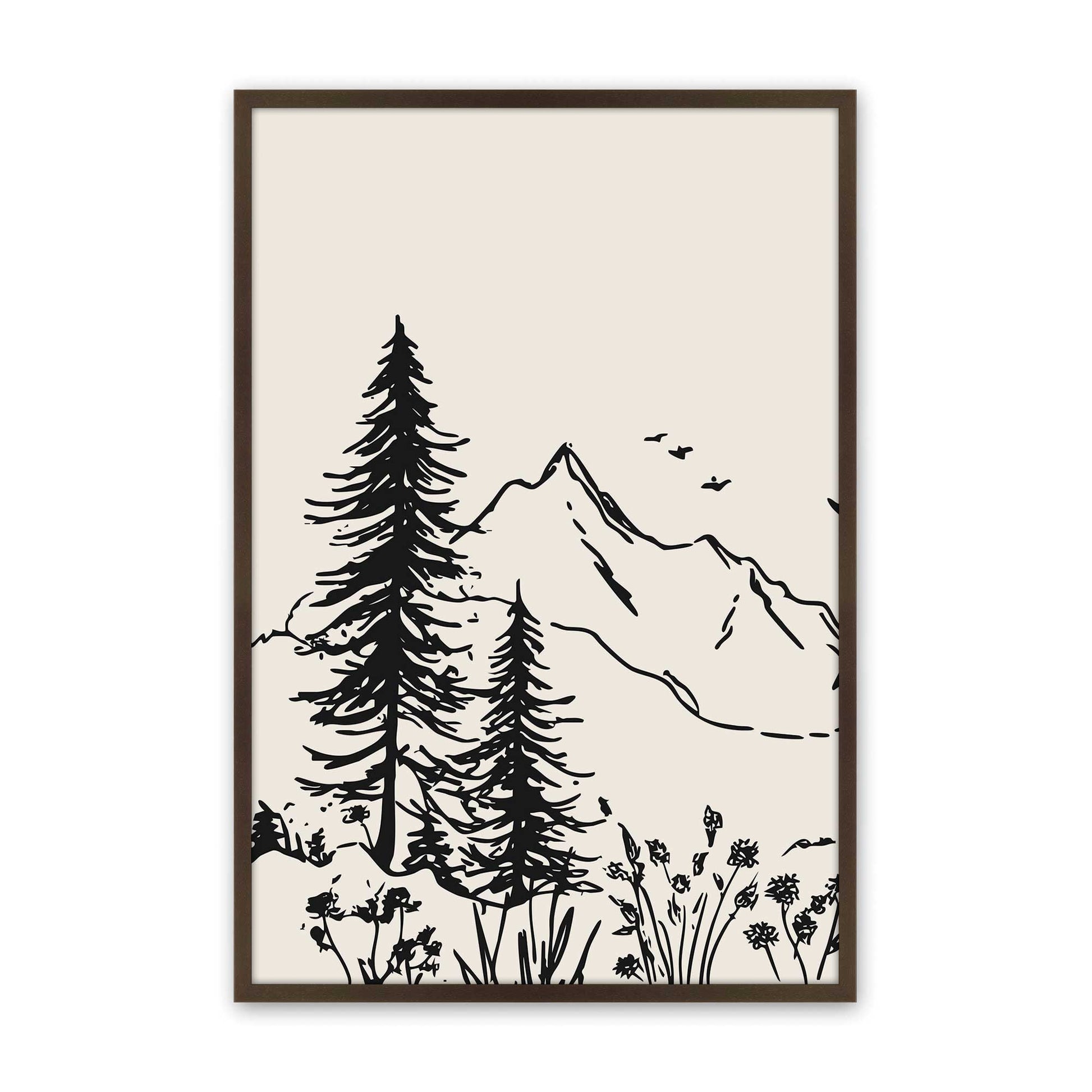 [Color:Brown], Picture of art in a Brown frame