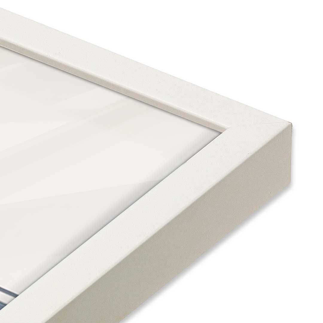[Color:Opaque White], Picture of art in a Opaque White frame at an angle