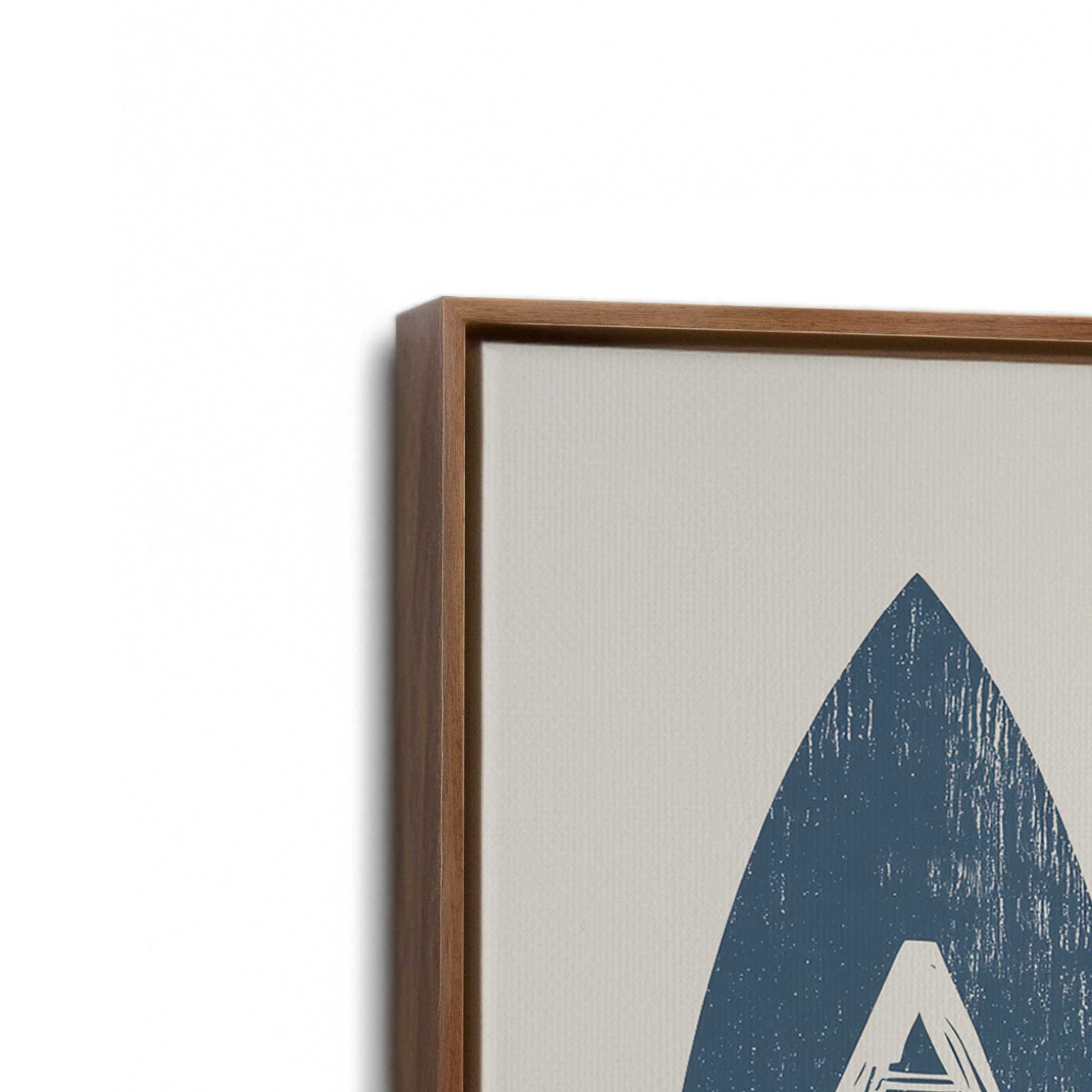 [Color:Walnut], Picture of art in a Walnut frame at an angle